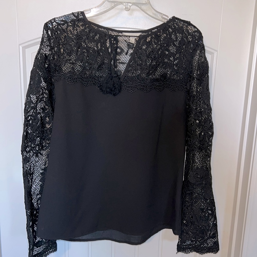 A Diva black lace blouse